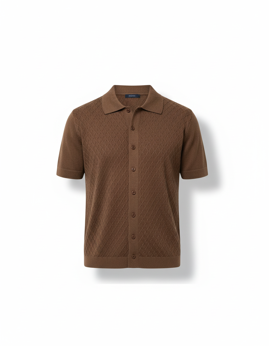 Camisa Diamond Knit DB – Textura Premium y Estilo Sofisticado