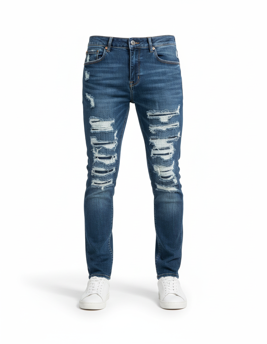 PANTALON ROTO CORTE SLIM FIT C110