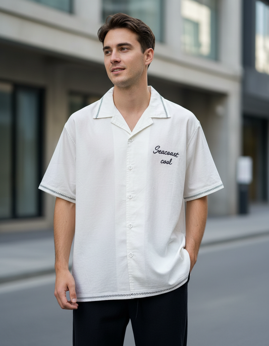 Camisa Seacoast Coal – Elegancia Costera