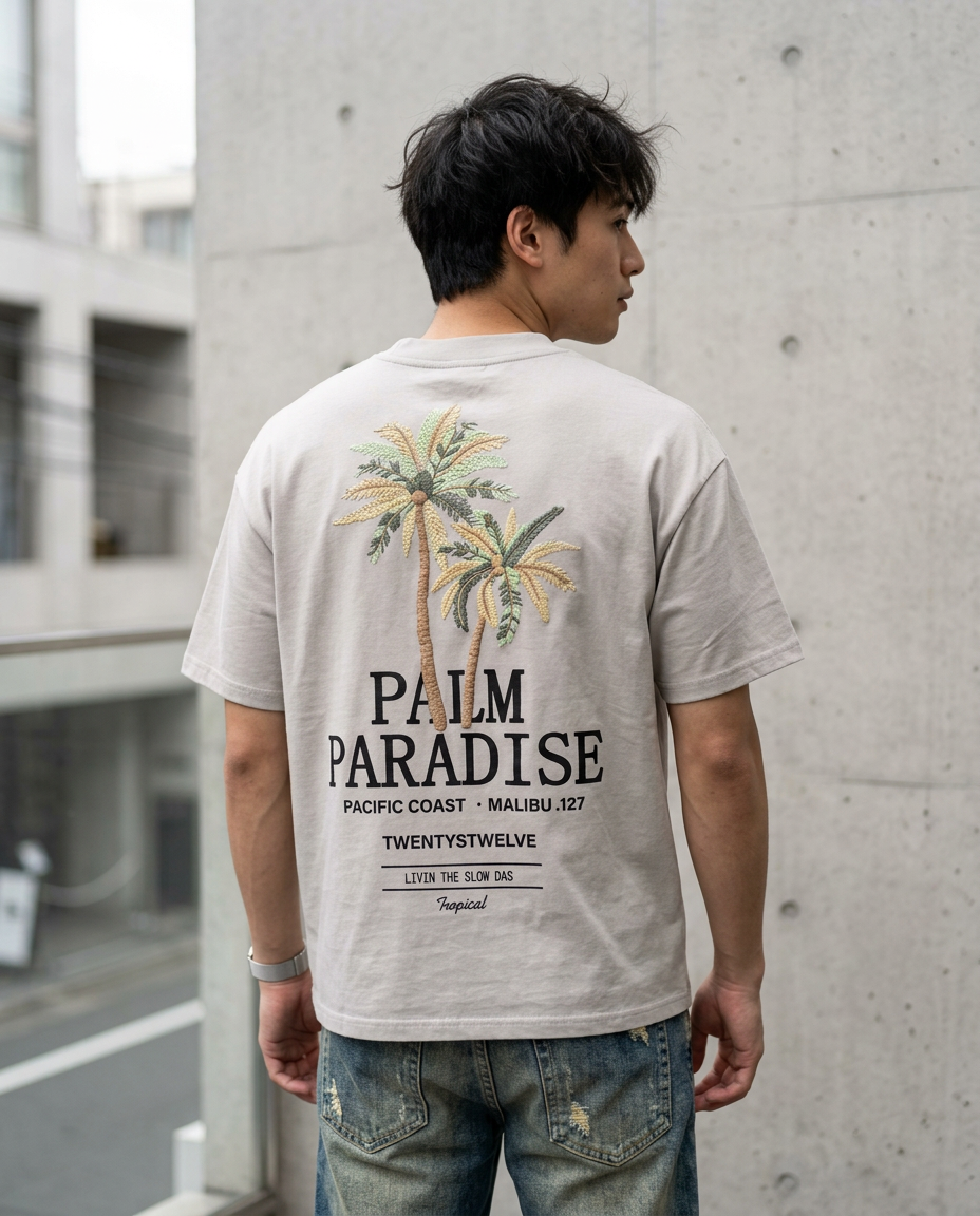 Playera Palm Paradise Oversize – Summer Vibes Edition