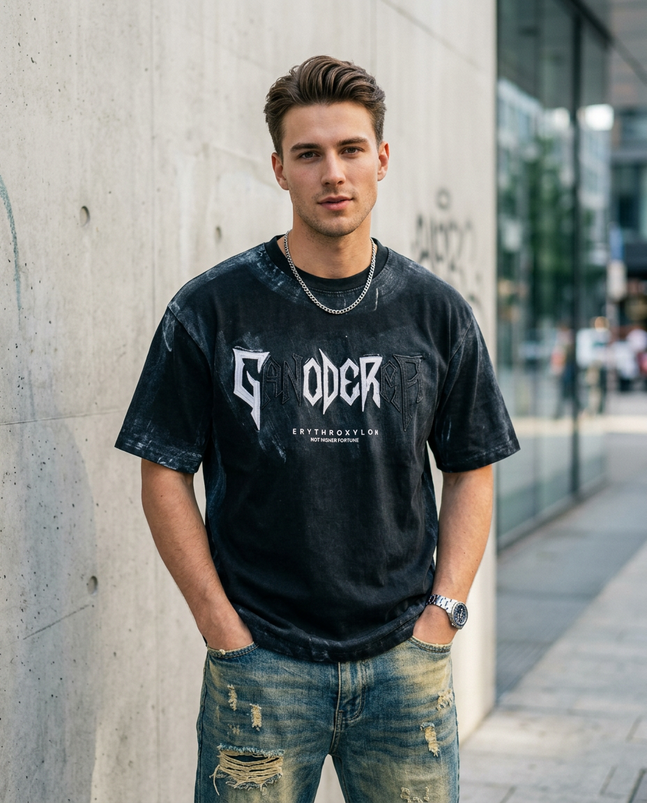 Playera Ganoderma Oversize – Estilo Natural & Streetwear