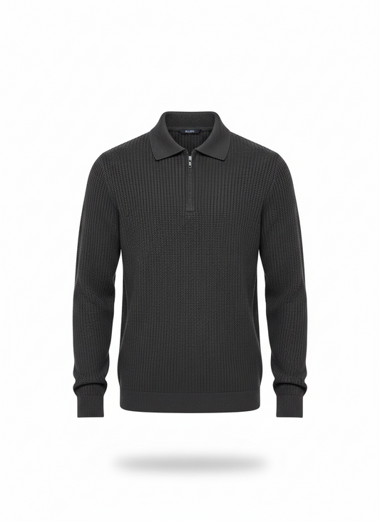 SUETER CUELLO POLO CON CIERRE