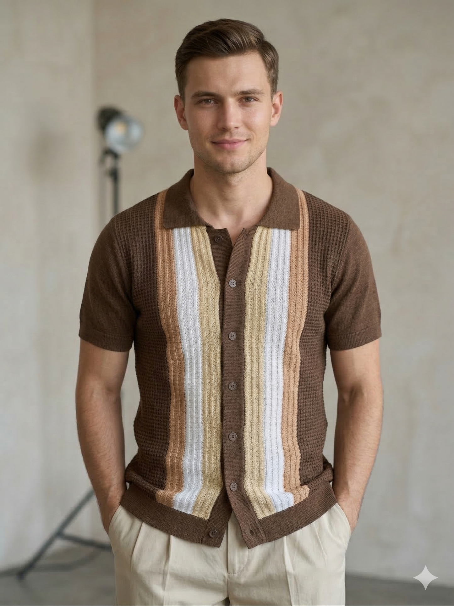 Camisa de Tejido Amalfi DB – Elegancia Texturizada Premium