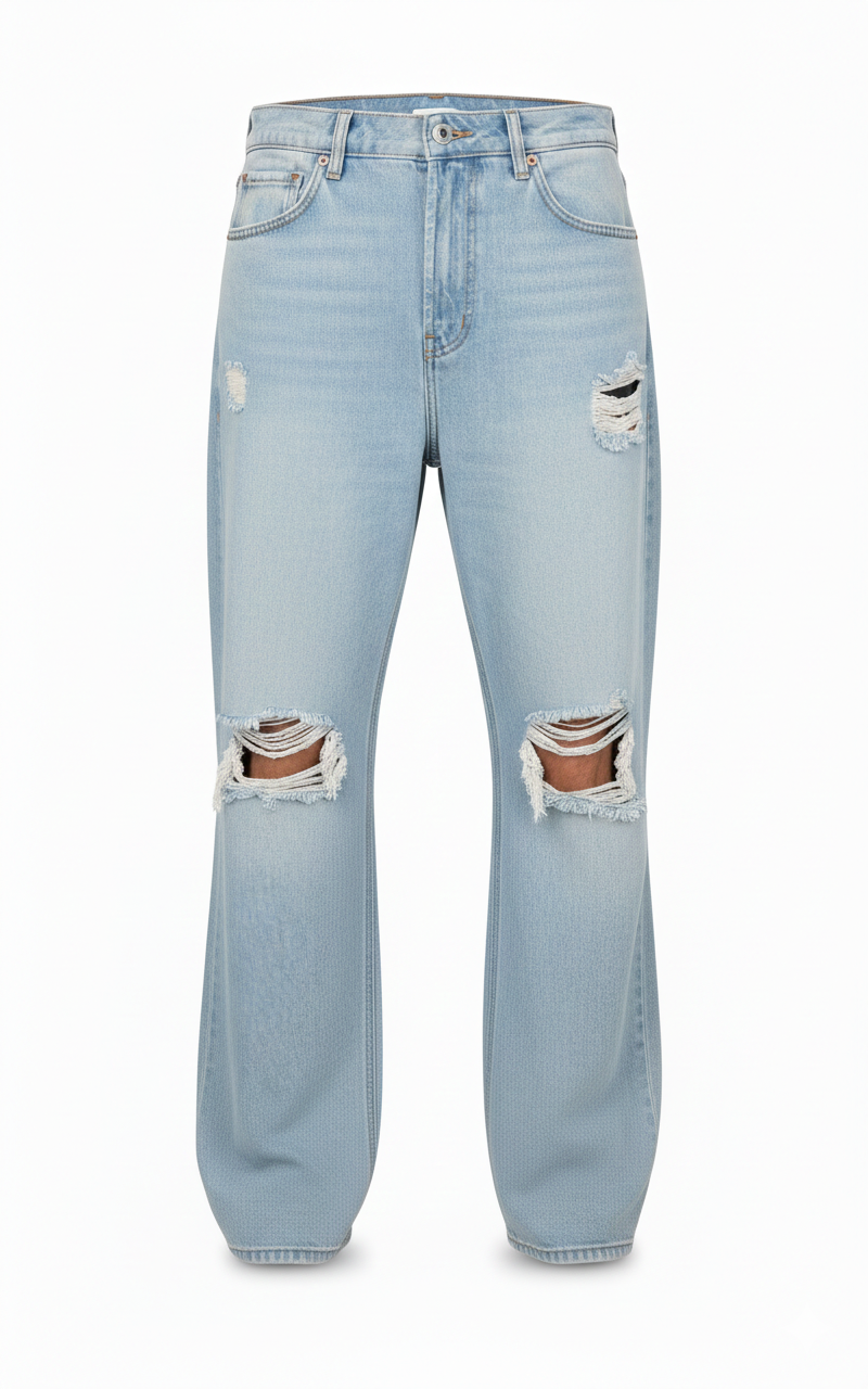 PANTALÓN BAGGY CLARO ROTO