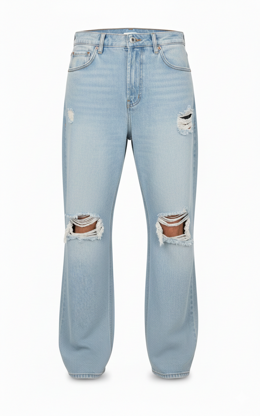 PANTALÓN BAGGY CLARO ROTO