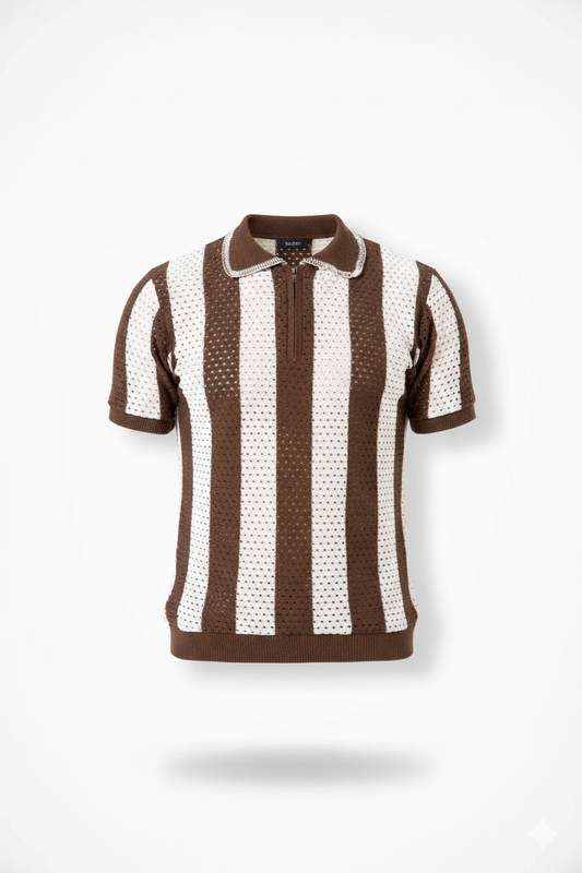 POLO DB CON CIERRE Y DISEÑO EN CUELLO