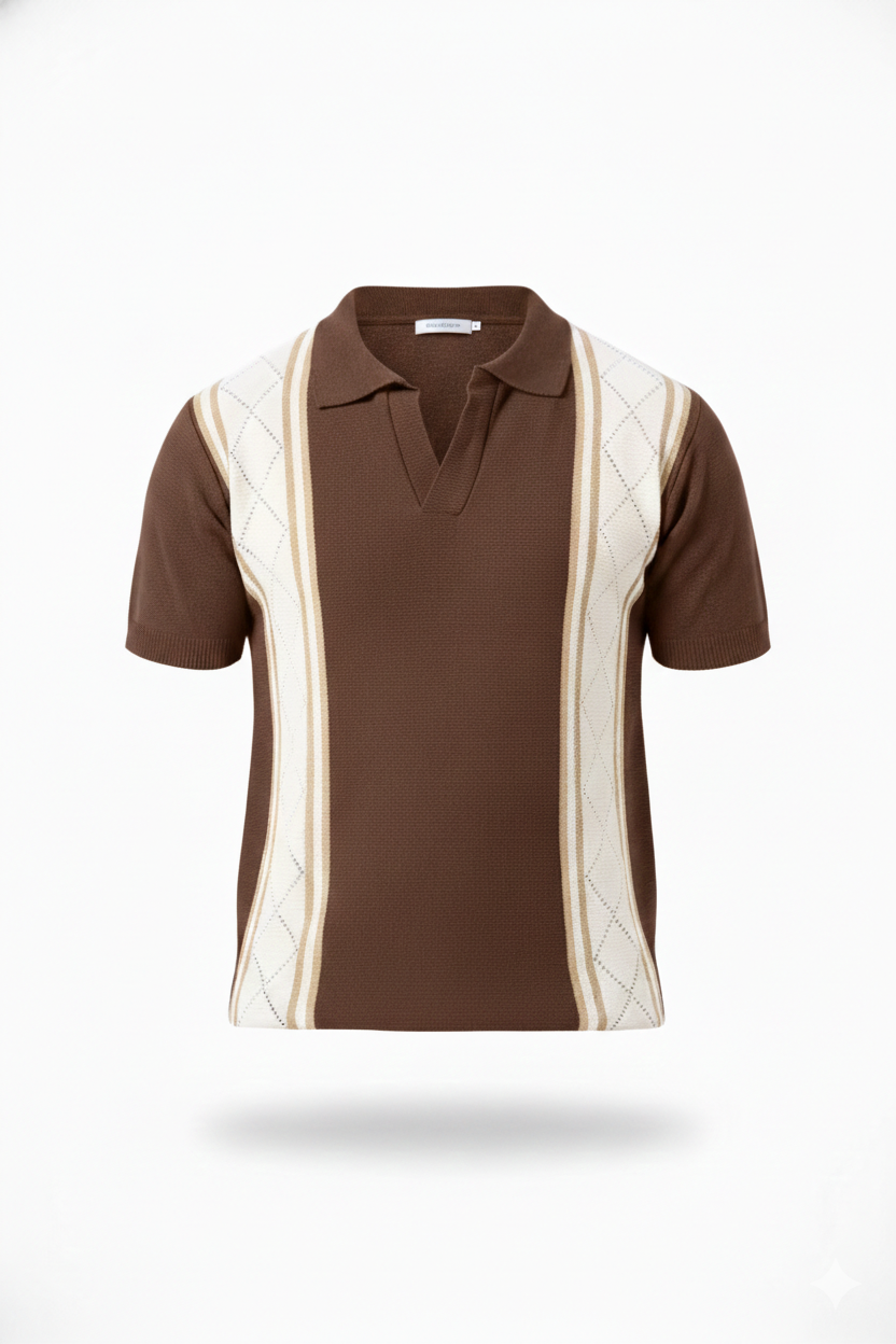 PLAYERA TEDJIDA CON DISEÑO DE ROMBOS
