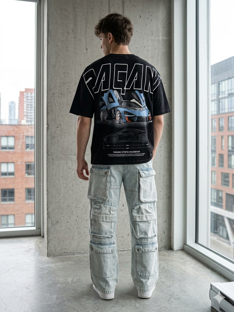 Playera Pagani Oversize – Potencia y Estilo en Cada Detalle