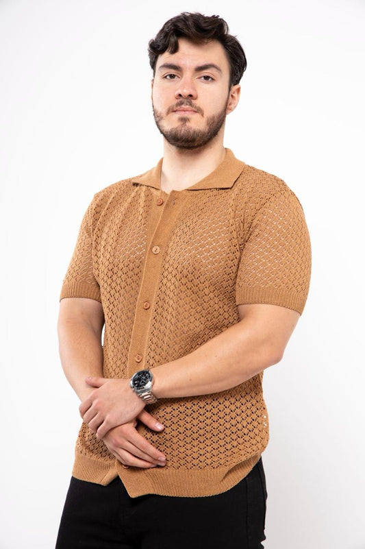 CAMISA DB CON PERFORACIÓN CORTE STRAIGHT