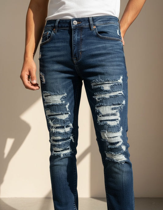 PANTALON ROTO CORTE SLIM FIT C110