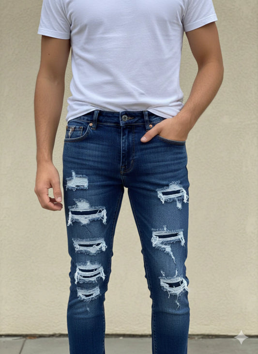 PANTALON ROTO C139 CORTE SLIM FIT