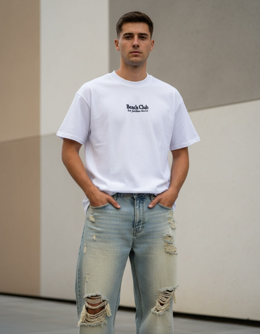 Playera Oversize Beach Club – Vibra Relax & Summer Style