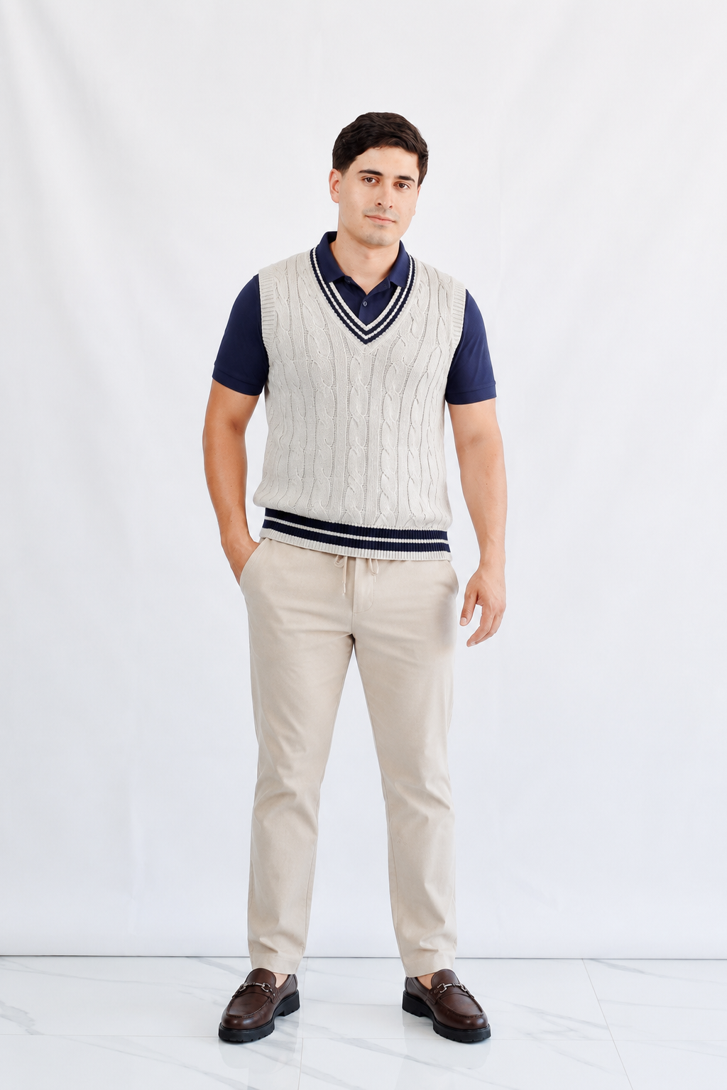 CHALECO BEIGE DB