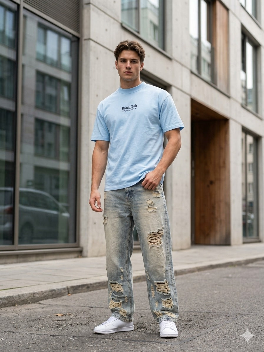 Playera Oversize Beach Club – Vibra Relax & Summer Style