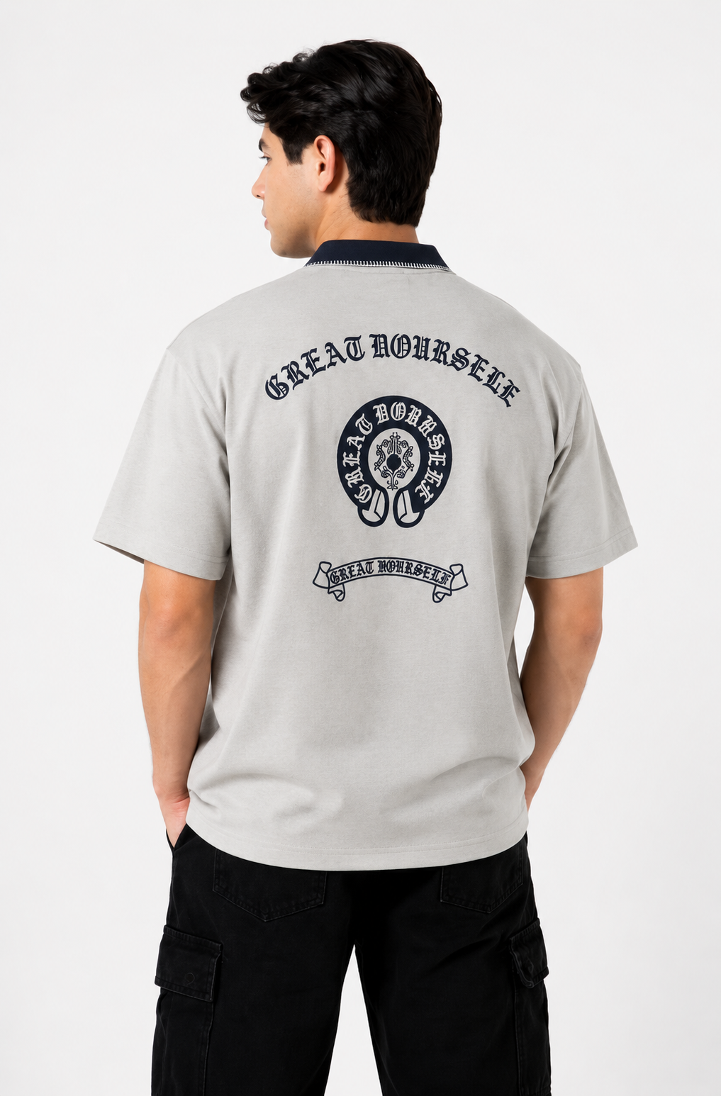 Polo Bordada Oversize – Elegancia Relajada con Toque Premium