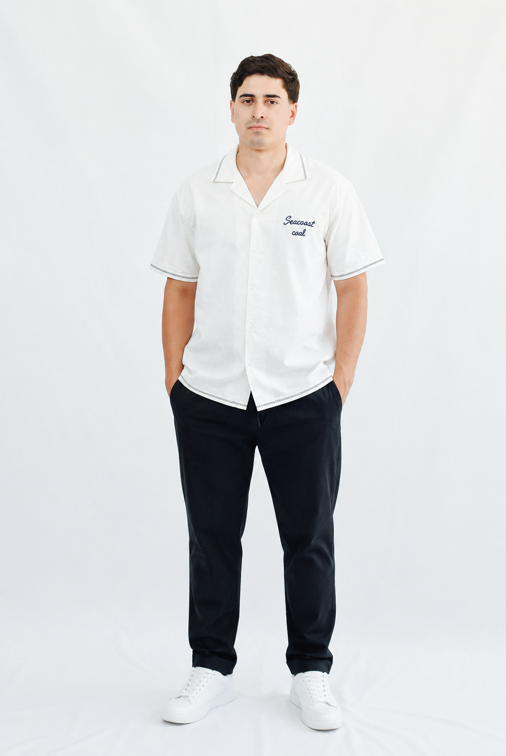 Camisa Seacoast Coal – Elegancia Costera