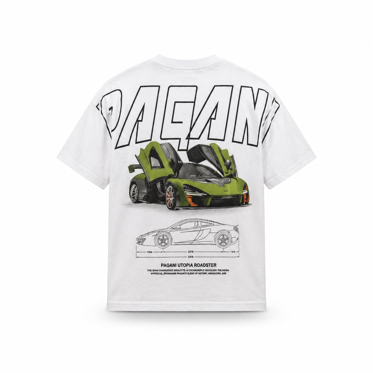 Playera Pagani Oversize – Potencia y Estilo en Cada Detalle