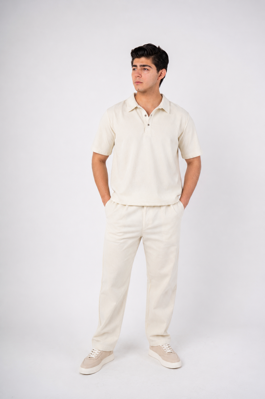 CONJUNTO DE LINO CUELLO POLO DB – Estilo Fresco y Sofisticado