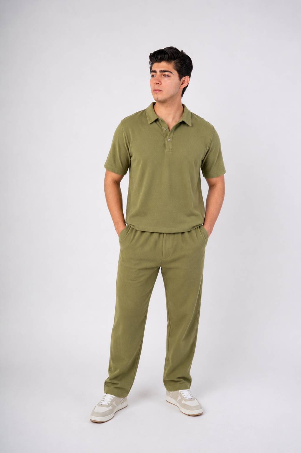 CONJUNTO DE LINO CUELLO POLO DB – Estilo Fresco y Sofisticado