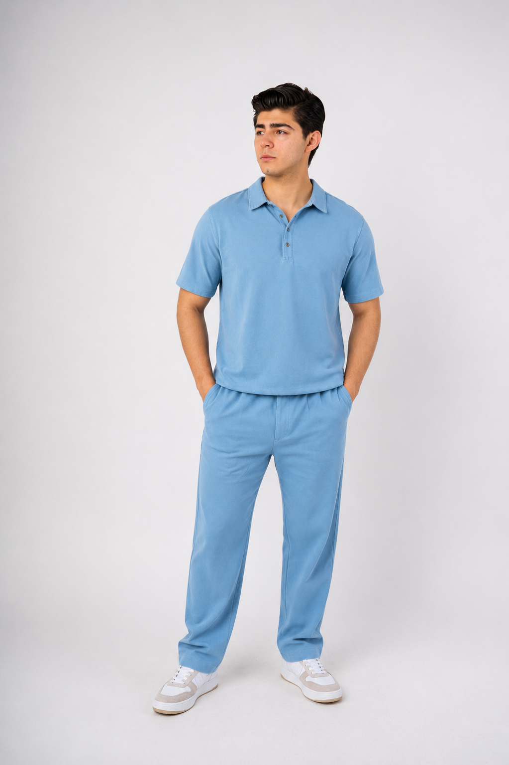 CONJUNTO DE LINO CUELLO POLO DB – Estilo Fresco y Sofisticado
