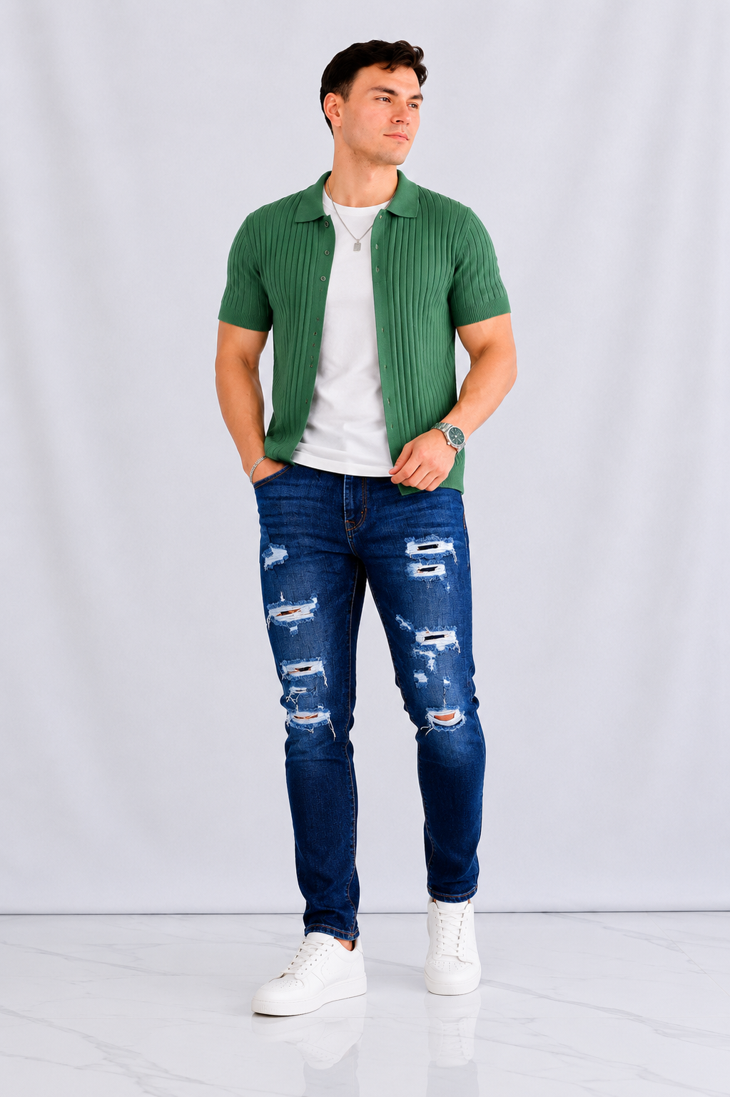 PANTALON ROTO C139 CORTE SLIM FIT