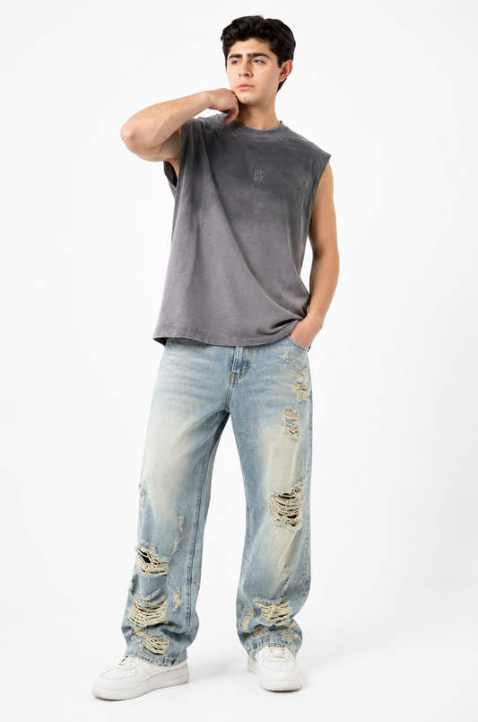 Playera Sin Mangas Efecto Aerosol – Estilo Urbano Premium