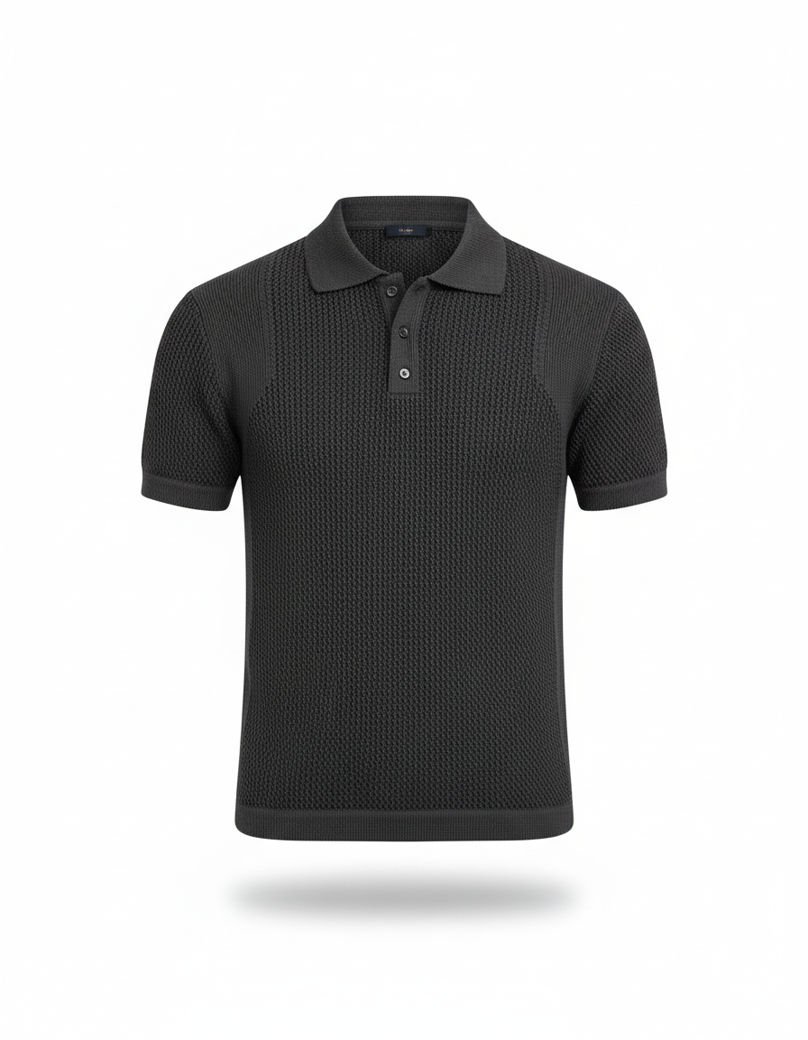 PLAYERA DB CUELLO POLO PERFORACIÓN CORTE STRAIGHT