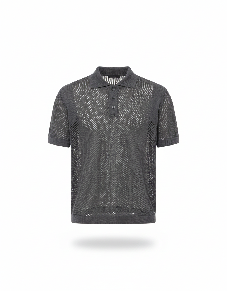PLAYERA DB CUELLO POLO PERFORACIÓN CORTE STRAIGHT