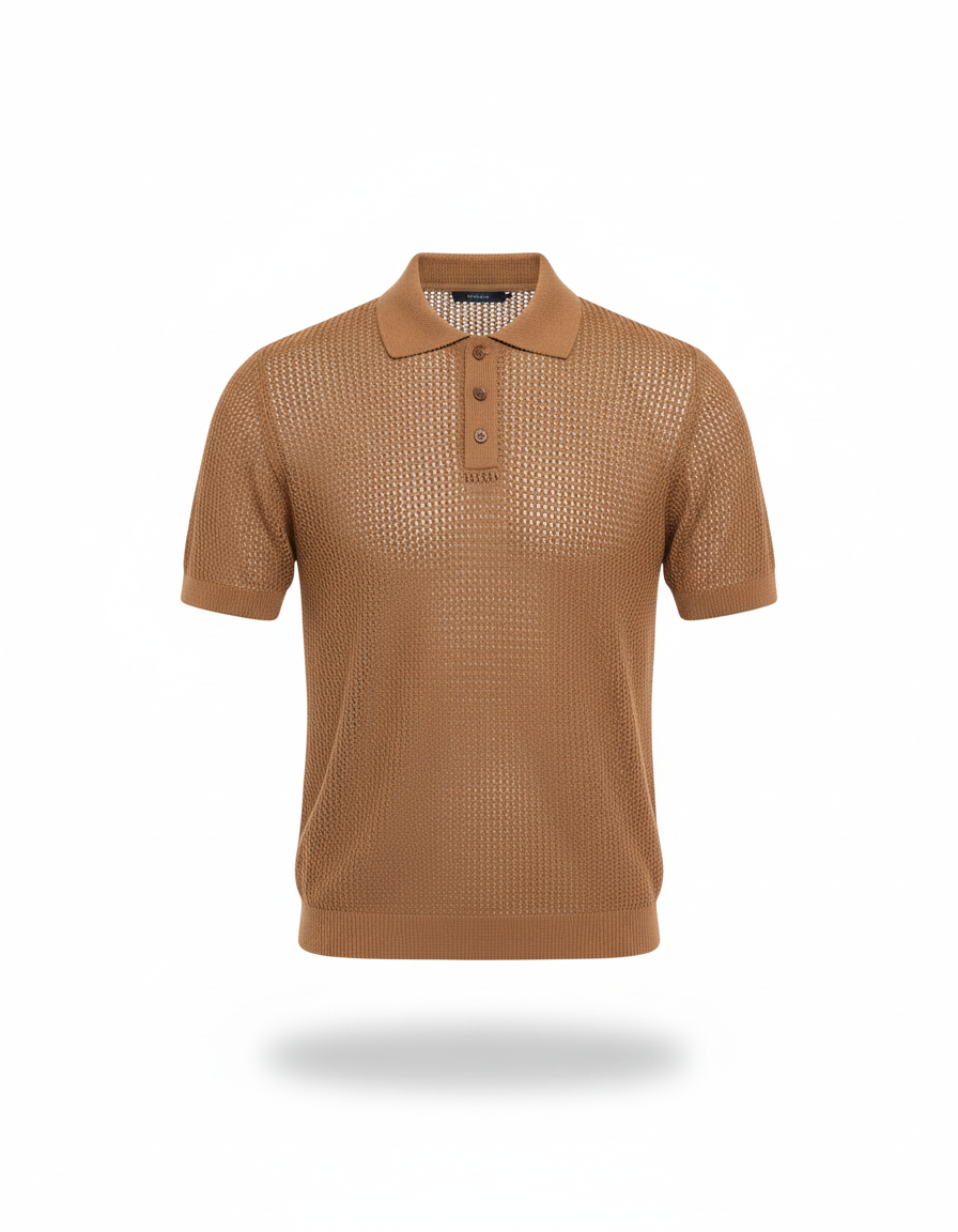 PLAYERA DB CUELLO POLO PERFORACIÓN CORTE STRAIGHT
