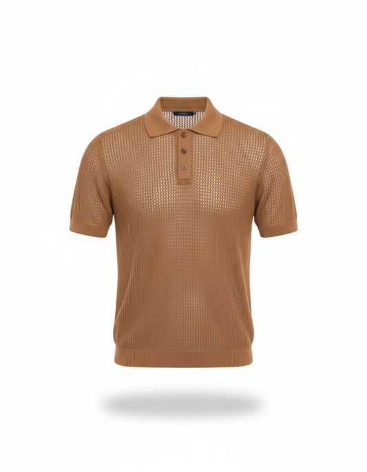 PLAYERA DB CUELLO POLO PERFORACIÓN CORTE STRAIGHT