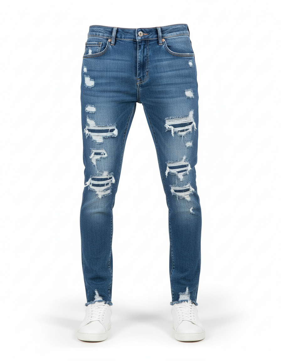 PANTALON ROTO CORTE SLIM FIT C108