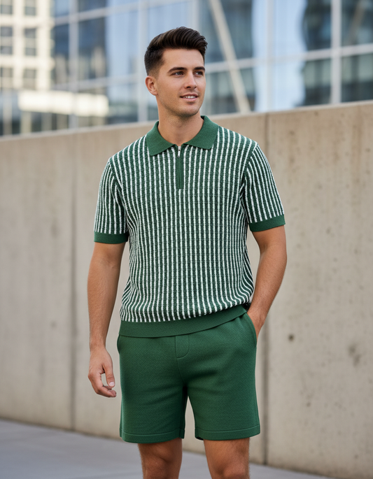 Conjunto Porto Rayado DB – Estilo Fresco y Sofisticado