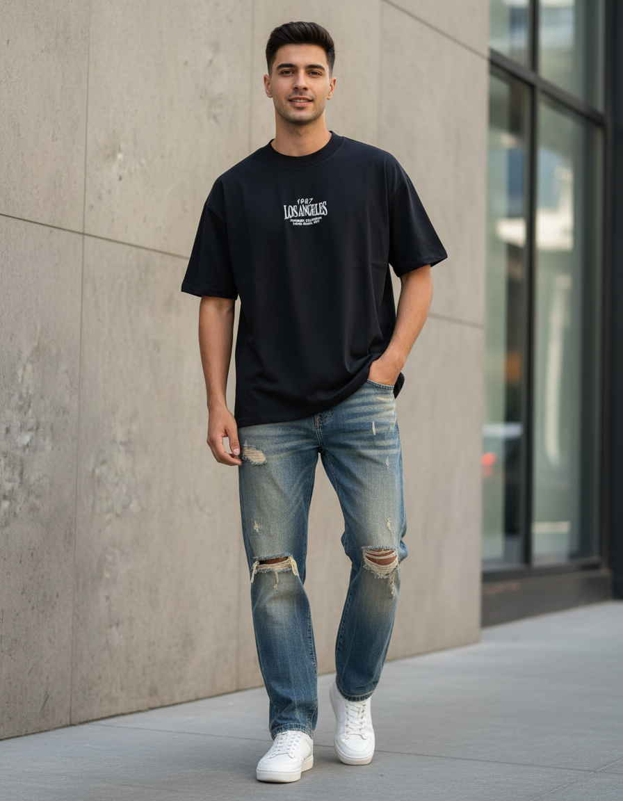 PLAYERA OVERSIZE LOS ANGELES