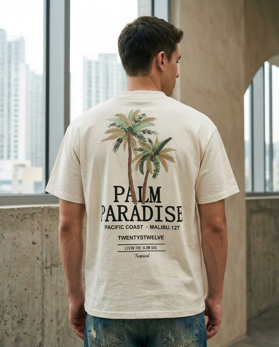 Playera Palm Paradise Oversize – Summer Vibes Edition