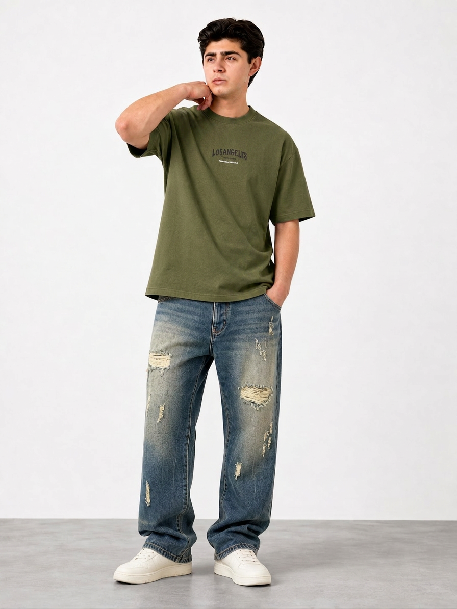 Playera Los Angeles Oversize – Estilo Urbano