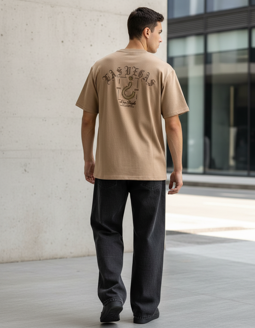 Playera Oversize “Las Vegas” – Estilo Urbano con Actitud Nocturna