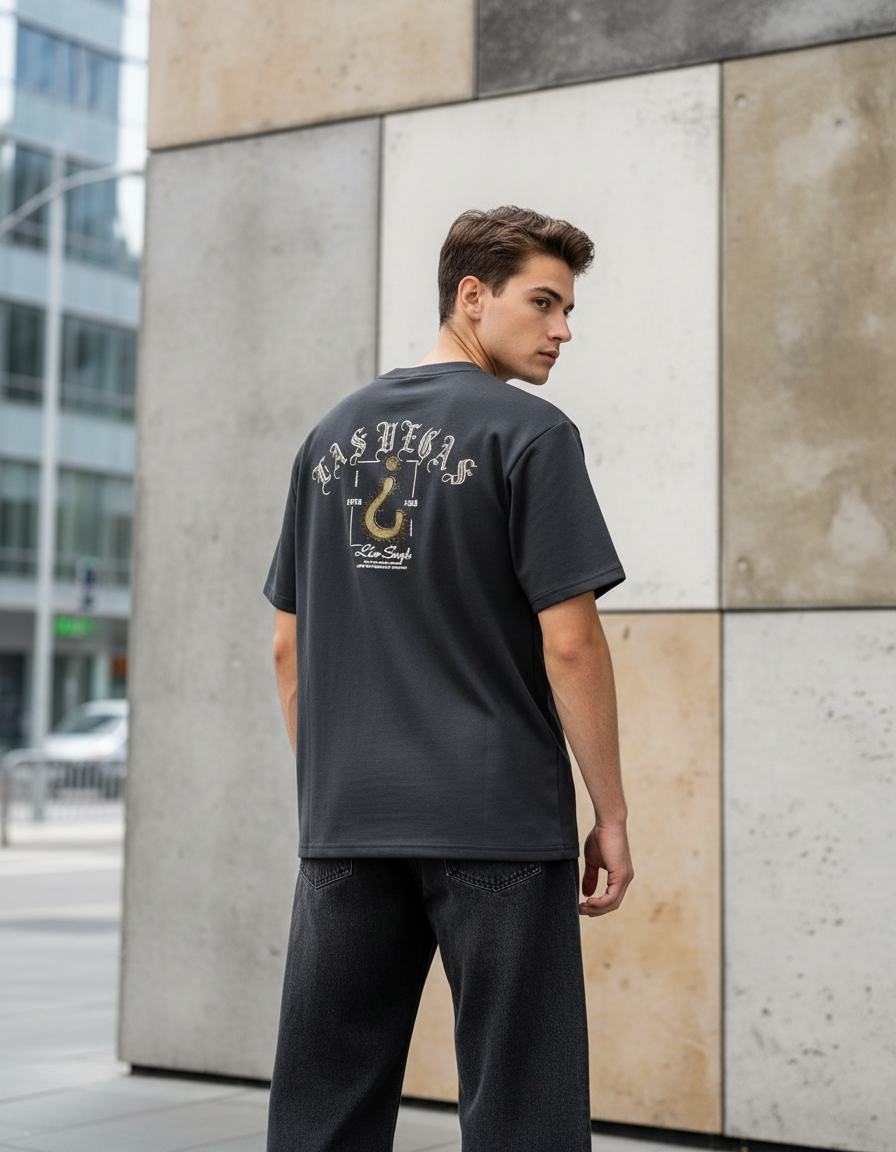 Playera Oversize “Las Vegas” – Estilo Urbano con Actitud Nocturna