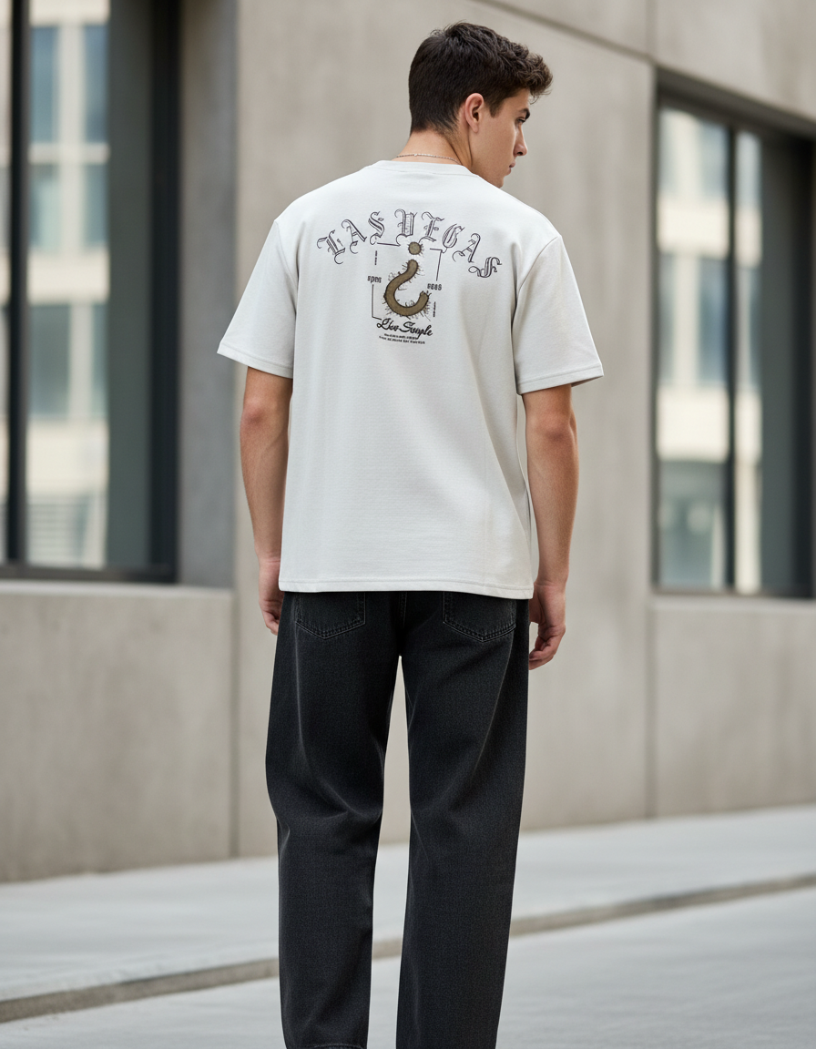 Playera Oversize “Las Vegas” – Estilo Urbano con Actitud Nocturna