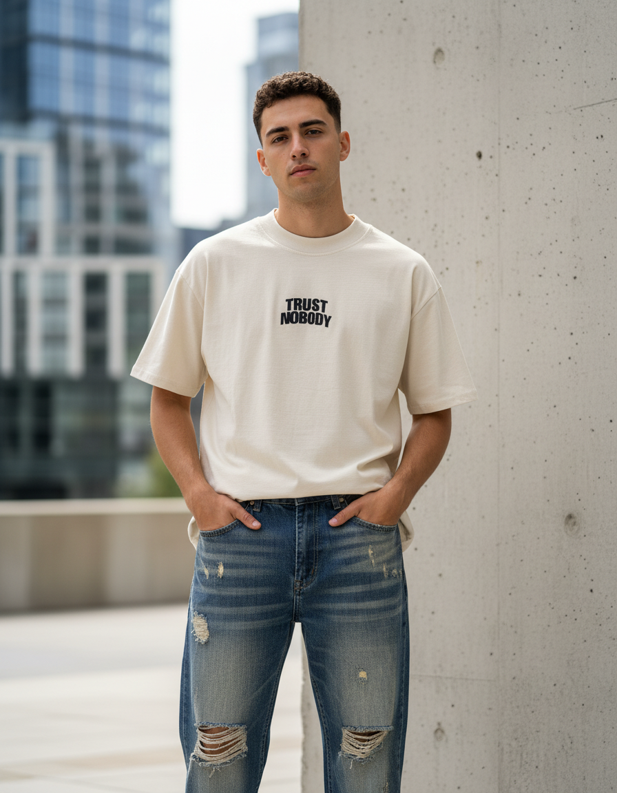 PLAYERA OVERSIZE TRUST NOBODY