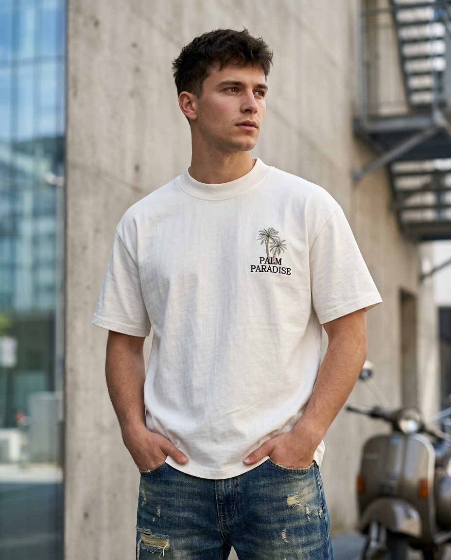 Playera Palm Paradise Oversize – Summer Vibes Edition