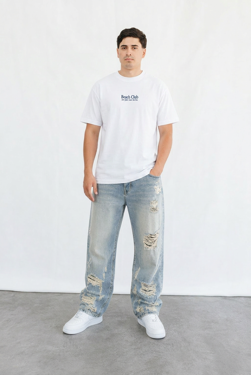 Playera Oversize Beach Club – Vibra Relax & Summer Style