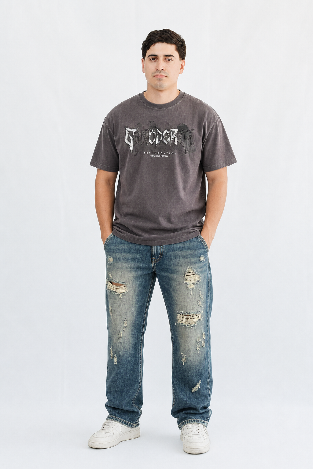 Playera Ganoderma Oversize – Estilo Natural & Streetwear