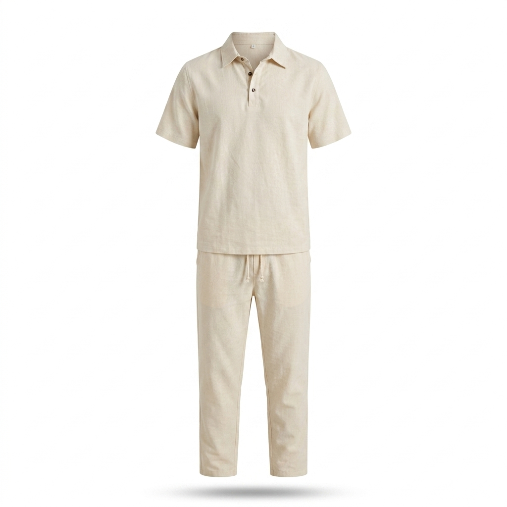 CONJUNTO DE LINO CUELLO POLO DB – Estilo Fresco y Sofisticado
