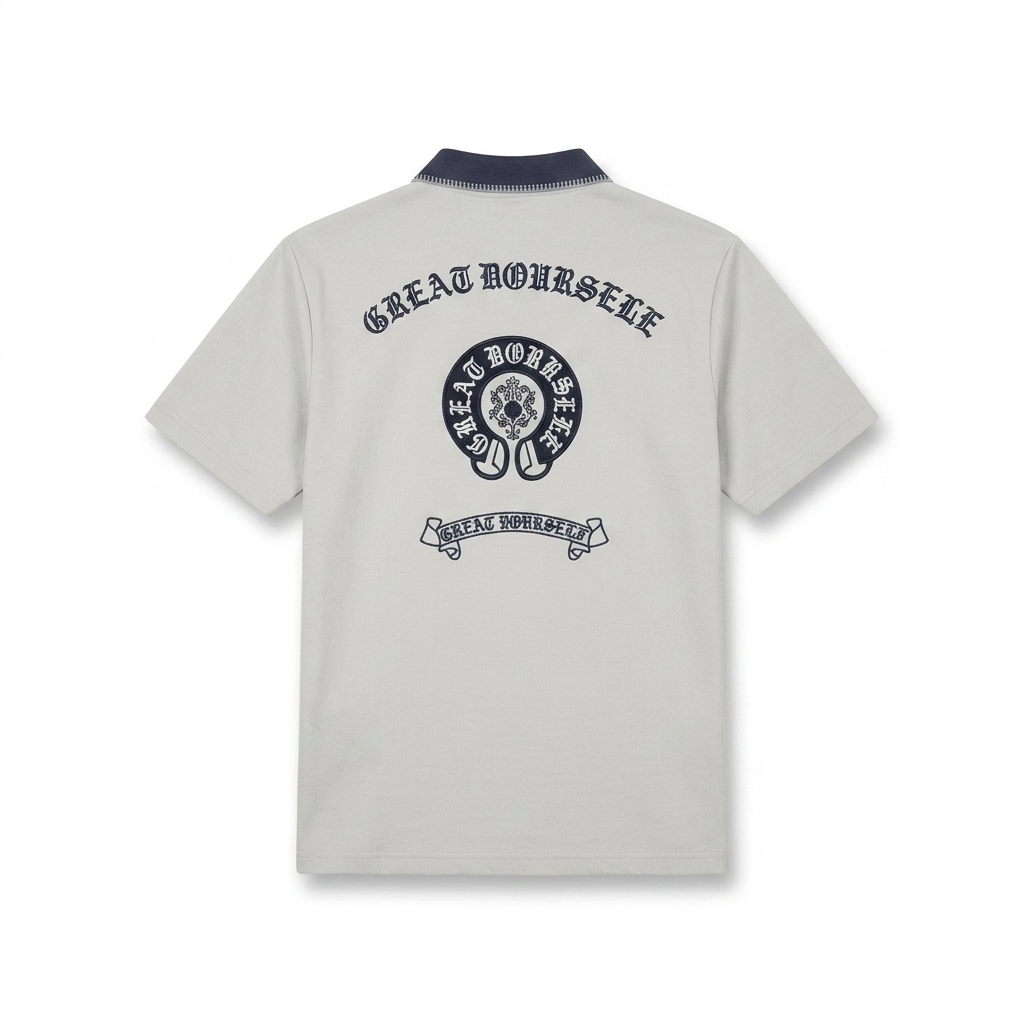Polo Bordada Oversize – Elegancia Relajada con Toque Premium