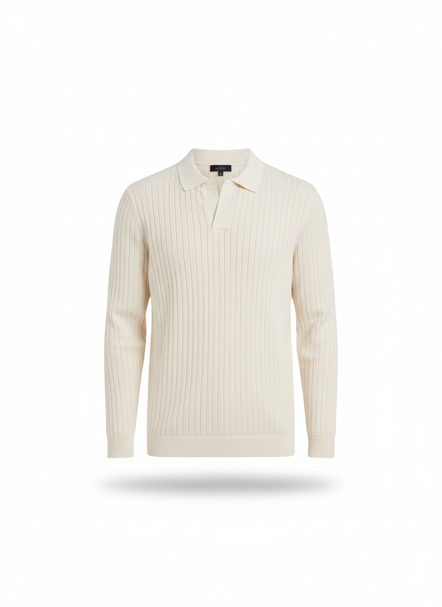 PLAYERA POLO LINEAS ML