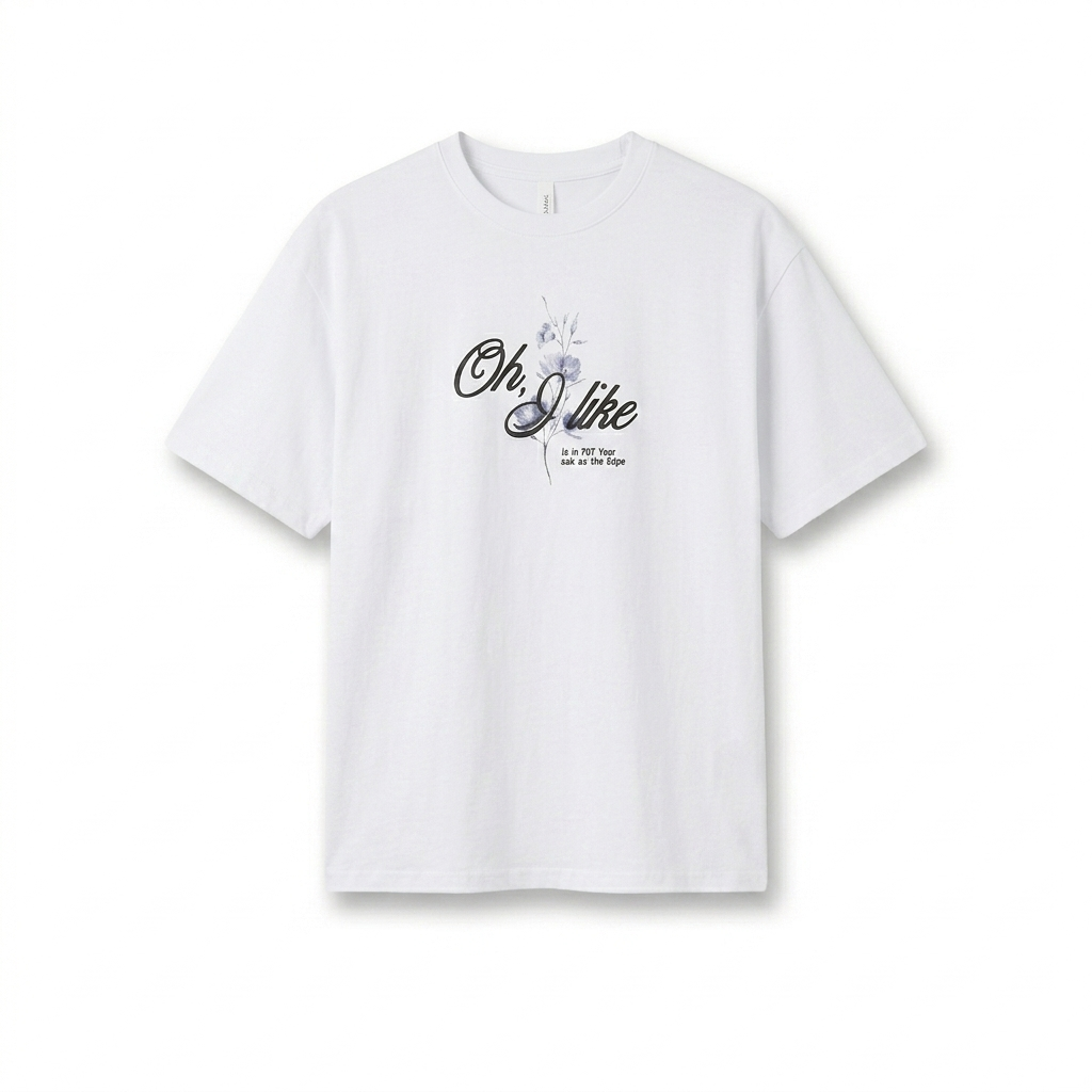 Playera “Oh, I Like” Oversize – Estilo Relajado con Actitud