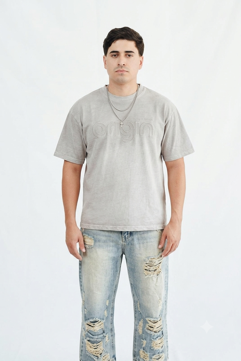 Playera Oversize Origin con Cadena – Street Style Premium
