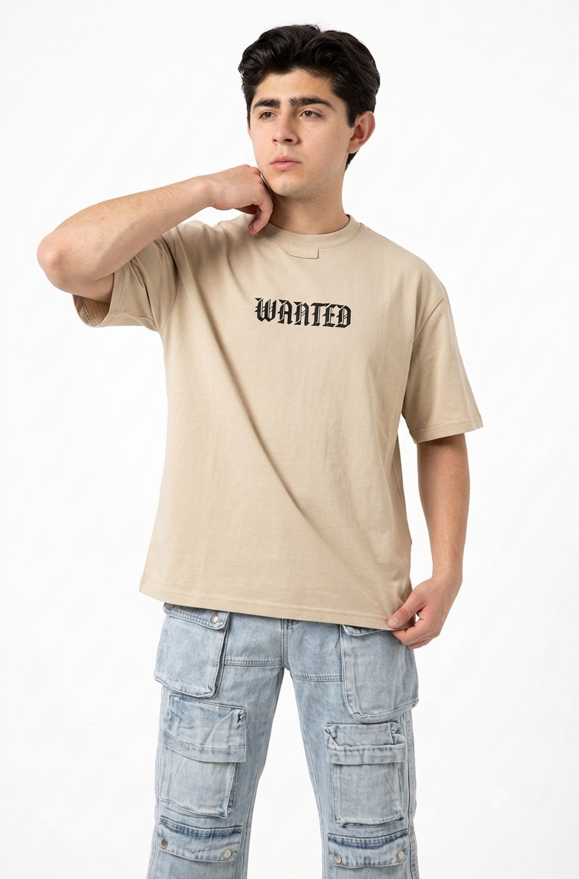 Playera Oversize Wanted