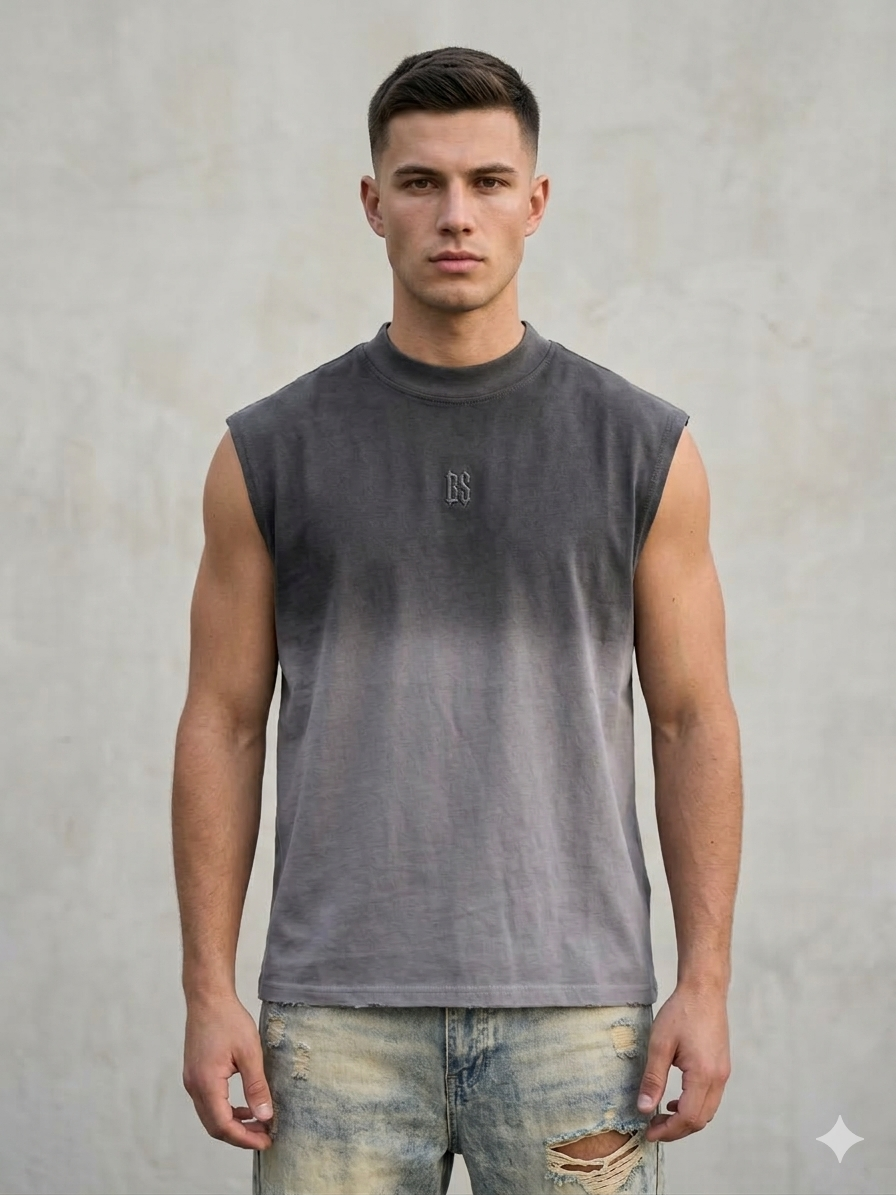 Playera Sin Mangas Efecto Aerosol – Estilo Urbano Premium