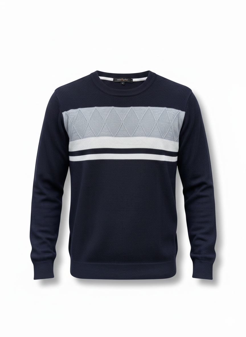 SUÉTER DB ROMBOS TRICOLOR - ESTILO SOFISTICADO Y COMODIDAD PREMIUM